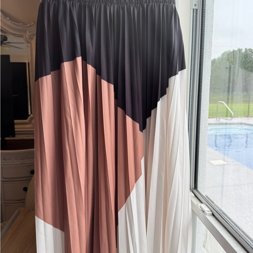 SHEIN Black, Copper and Cream A-Line Skirt